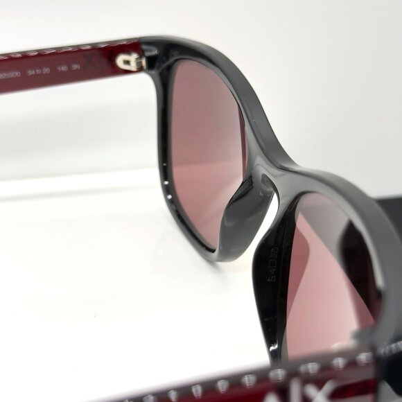 Armani Exchange AX4105SF Sunglasses Shiny Black Mirror Violet Women's *Note Pix* - Picture 12 of 13